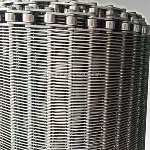 Fırın tedarikçileri için gıda işleme hattı paslanmaz çelik göz bağlantısı tel örgülü konveyör - Product Image 6