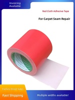 Ruban adhésif crêpe acrylique rouge à support tissé, simple face, extra-résistant, épaissi, imperméable, ne laisse aucun résidu, haute adhérence pour