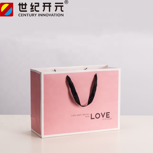 Luxury Gift square Base Paper Bag with Print logo Personalized Paper Custom Boutique Paper Packaging Bags