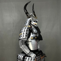 Armure de samouraï japonaise personnalisée WowOu, tenue complète portative, casque en fer de généraux de l'époque Sengoku, style japonais, en métal pour exposition