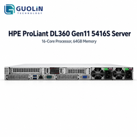 Serveur en rack HPE ProLiant DL360 Gen11 1U d'origine, nouveau, Intel Gold 5416S 16 cœurs, 64 Go DDR5, 2x480 Go SSD 8SFF