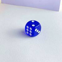 Dés de casino bleu sérialisé de 14mm et numéros de série assortis Lot de 5