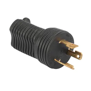 20Amp Adapter Plug Locking 30Amp to 15/20Amp Adapter Plug NEMA L5-30P Plug to NEMA 5-15/20R Receptacle Black