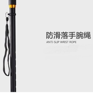 Anti <b>Slip</b> Wrist Rope For Walking Stick Black <b>Nylon</b> Adjustable Strap Outdoor Hiking Accessory - Product Image 1