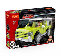 COGO 286 pièces de blocs de construction en plastique pour enfants, modèle de voiture de course, jouets, jeux de construction pour enfants