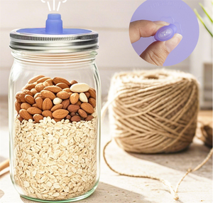 Kit de Fermentación con Tarro Mason de <span class=keywords><strong>Boca</strong></span> Ancha de 32oz y Tapa de Silicona con Válvula de Fermentación, Apto para Lavavajillas, para Encurtidos y Pepinillos - Product Image 4