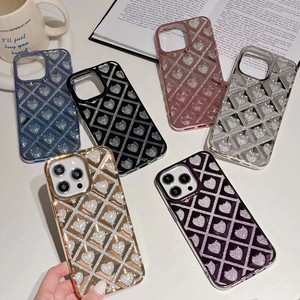 เคสโทรศัพท์ระยิบระยับลายหัวใจ3D สุดหรูสำหรับ <span class=keywords><strong>iPhone</strong></span> 15 11 12 13 14 Pro Max PLUS กรอบกันกระแทก TPU แบบนิ่ม - Product Image 2