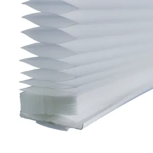 Selbstklebende temporäre plissierte Vorhänge weiß transparenter Wabenvorhang zu verkaufen
