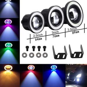Nuevas Luces Antiniebla COB Angel Eyes de 2.5, 3 y 3.5 Pulgadas, Blancas, Amarillas, Rojas y Azules, Luces de Conducción Diurna para Autos, 12V, Tamaños 64mm, 76mm y 89mm - Product Image 6