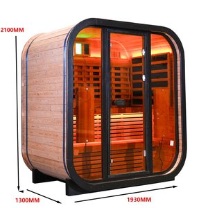 Carbon <b>Heaters</b> Solid Wood Steam Square Sauna 3-4 Person for Fitness Enthusiast Recovery Premium Square Sauna - Product Image 5