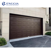 ENGGIA Porte de garage à roulettes sectionnelle électrique personnalisée Porte de garage sans cadre en aluminium pleine vue bon marché