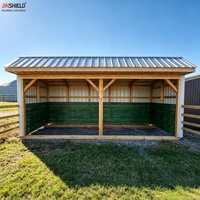 Abri de ferme à montage facile, abri ouvert pour le bétail