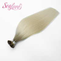 Extensions de cheveux pré-collées 100% cheveux humains, lisses, 16 pouces # Cheveux humains à pointe en V NB
