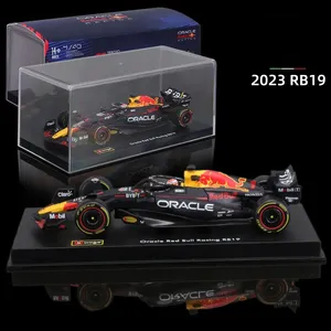 NOVO 2023 Bburago 1:43 F1 Dust Cover Versão Red Bull RB19 (Com capacete) Liga Carro De Corrida De Fórmula Diecast Modelo Toy Coleção