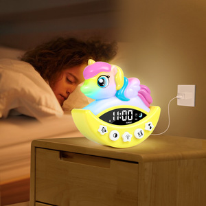 <span class=keywords><strong>Réveil</strong></span> numérique LED Licorne JIN PENG pour enfants avec veilleuse, <span class=keywords><strong>radio</strong></span> FM et fonction d'aide au sommeil – Cadeau idéal pour garçons et filles - Product Image 3