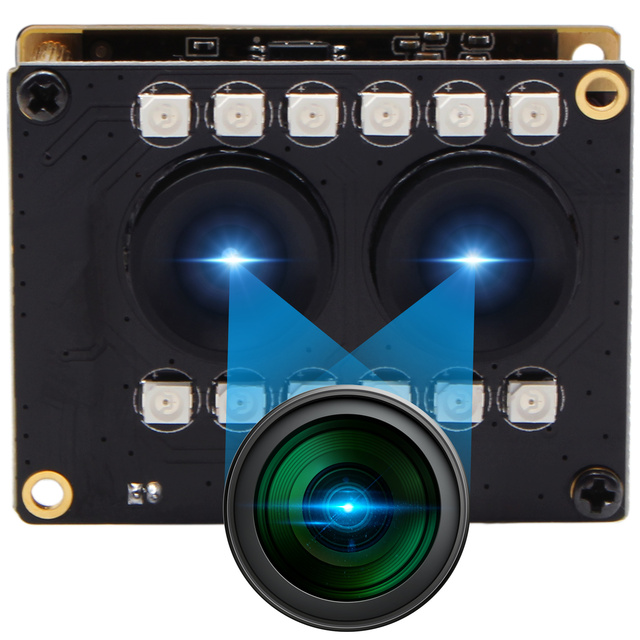 ELP Full HD 1080P WDR AR0230 CMOS Sensor Dual Lens USB Camera With Night Vision IR LED