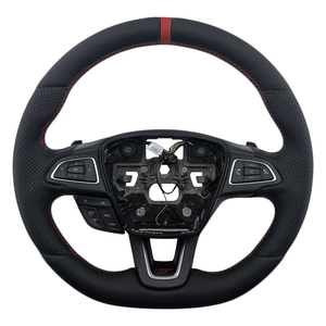 The Most Popular Leather Red Stripe Stitching for Ford Focus Kuga Classic Car Steering <b>Wheel</b> - Product Image 1
