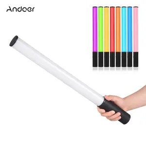 Andoer W150RGB tongkat tabung lampu RGB, genggam 2500K-9000K dapat diredupkan Video LED lampu RGB untuk Vlog Streaming langsung