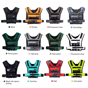 Gilet de musculation réglable pour hommes/femmes, <span class=keywords><strong>veste</strong></span> d'entraînement fitness avec huit compartiments lestés en fer, en polyester, capacité 10 kg - Product Image 2
