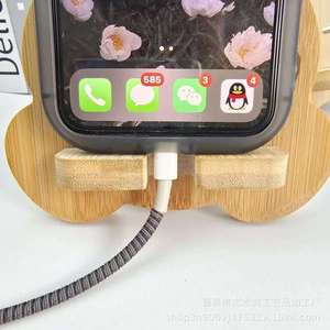 Soporte de madera para teléfono con forma de gato, soporte de escritorio para teléfono móvil. - Product Image 4