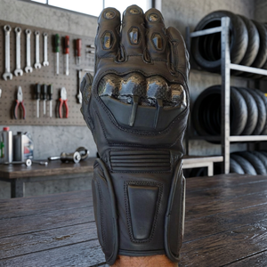 Guantes de Motociclismo Deportivos Transpirables de Cuero con Protección Completa en los Nudillos, Pantalla Táctil, Unisex, Invierno, Personalizados - Product Image 3