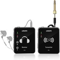 Sistema de Monitoreo Inalámbrico LEKATO MS-1 de 2.4GHz, Transmisor y Receptor Estéreo con Clip para Equipos de Escenario, Muchos Modelos
