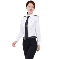 Uniforme d'hôtesse de l'air, costume professionnel, uniforme de compagnie aérienne, ensemble pour femmes, chemise d'hôtesse de l'air, caissière de réception