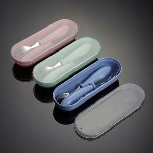 Cartoon Tableware Set Portable 2Pcs Stainless Steel Flatware Set Spoon and Fork Cartoon Cutlery for Children - Product Image 6