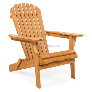 Chaise pliante Airondack en bois pour meubles d'extérieur colorés et imperméables pour le jardin - Product Image 1