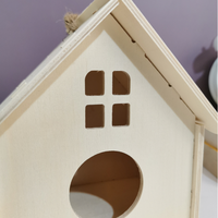 Kits de nichoirs à oiseaux en bois naturel à faire soi-même, non finis, à peindre, multifonctionnels, à suspendre au mur, ensembles d'artisanat en bois pour enfants