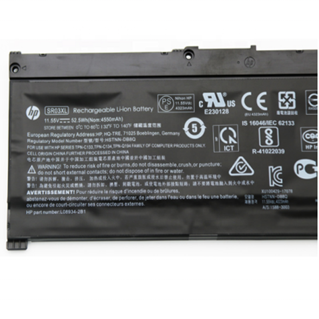RUIHUA Laptop DC 11.55V 52.5Wh Battery SR03XL  for HP Pavilion 15-CX0058WM 15-CX Battery
