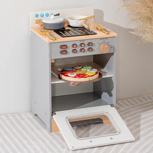 Ensemble de Cuisine Interactive en Bois pour Enfants EDULAND Jeu d'Imitation avec Réfrigérateur Cuisinière et Lave-Linge - Product Image 3