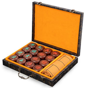 卸売カスタム木製チェスピース伝統的な教育ボードゲームボックス中国のチェスセット - Product Image 1