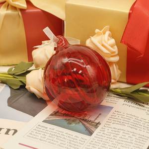 Boules de Noël en verre de 8 cm personnalisées en usine, décorations suspendues circulaires et en forme d'oignon, couleurs et tailles personnalisables en gros - Product Image 2