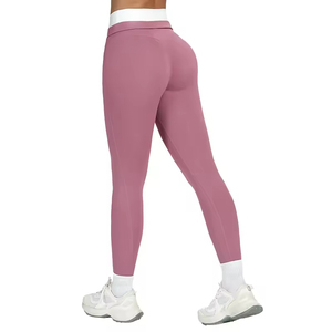 Leggings Sportivi da Donna di Alta Qualità a Vita Alta con Coulisse, Asciugatura Rapida, Leggeri, Gamba Svasata, in Spandex/Nylon per Fitness e Yoga - Product Image 1