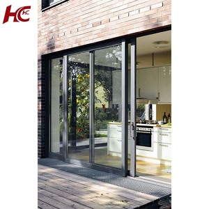 Windproof không thấm nước Xây Dựng Mới nhôm đôi kính cửa trượt tường thiết kế trượt cửa nhà bếp - Product Image 1