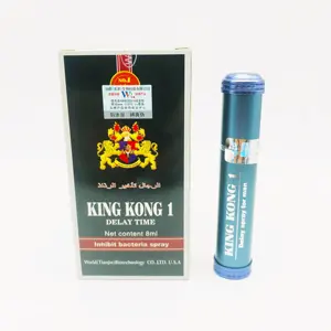 KING KONG No.1 Spray retardado externo antibacteriano 8ml para el control sexual de los hombres, aceite de Dios duro de larga duración sin eyaculación