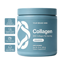 Poudre de peptides de collagène multi-sources OEM, supplément de collagène personnalisé sous marque privée pour la beauté de la peau, des cheveux et des ongles, vente en gros