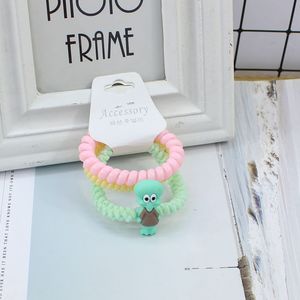 Élastiques à cheveux tressés de dessin animé, couleurs mélangées, en résine plastique, haute élasticité, accessoires capillaires cadeau - Product Image 3