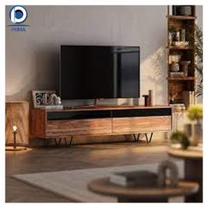 Nouveau modèle minimaliste meuble TV laque mélamine bois <span class=keywords><strong>placage</strong></span> moderne salon personnalisé meuble TV unité murale - Product Image 3