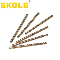 Foret hélicoïdal droit SKOLE de haute qualité en HSS 4 mm M35 Cobalt avec revêtement Ti pour le perçage de la maçonnerie