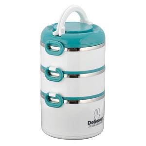3-in-1 set bento lunch box kids for School Tiffin takeaway food container with foldable handle