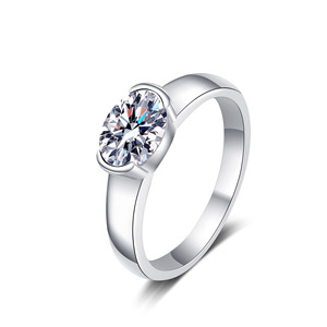 Bague Moissanite d'oeuf de <span class=keywords><strong>pigeon</strong></span> américain europé<span class=keywords><strong>en</strong></span> simple pour femme Bague de fiançailles <span class=keywords><strong>en</strong></span> argent sterling 925 plaqué or Cadeau de Noël - Product Image 5