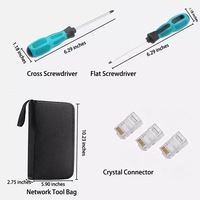 Kit d'Outils de Réparation Réseau Modulaire Professionnel : Pince à Sertir RJ45, Testeur de Câble LAN, Coupe-Dénudeur pour FTTH
