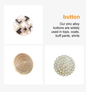 Accessori Bottoni Rotondi Eleganti Premium da Donna, Bottone con Gambo in Strass per Abiti e Camicie alla Moda, Tecnica di Placcatura - Product Image 4