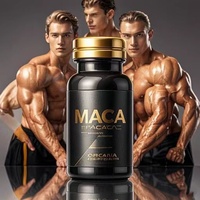 Étiquettes personnalisables OEM ODM, gélules molles et capsules de racine de Maca noire pour hommes, pour adultes