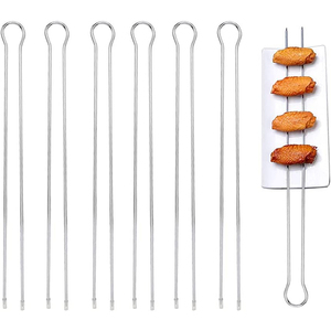 6 Brochetas Telescópicas de Acero Inoxidable en Forma de U de 12 Pulgadas, Antioxidantes, <span class=keywords><strong>con</strong></span> Doble Punta, para Barbacoa, <span class=keywords><strong>con</strong></span> Estuche de Tela para Guardar, para Parrilla - Product Image 6