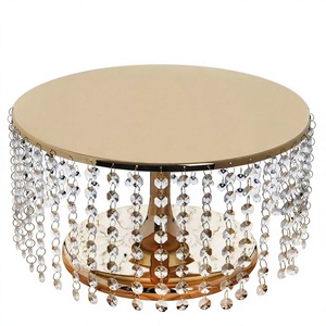 Supports à gâteaux ronds en aluminium de style unique, vaisselle écologique, finition dorée, haute qualité, prix abordable - Product Image 1