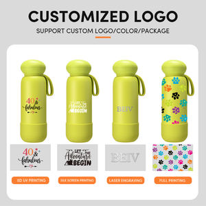 Beiv double paroi en acier inoxydable 316 anti-fuite sous vide 16oz 25oz mignon bouteille d'eau tasses avec botte en <span class=keywords><strong>silicone</strong></span> et poignée corde - Product Image 2