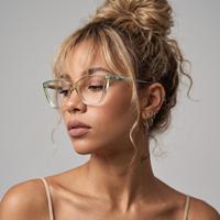 Montures optiques TR90 tendance pour femmes, verres transparents dégradés, branches en acétate 3D avec charnière à ressort